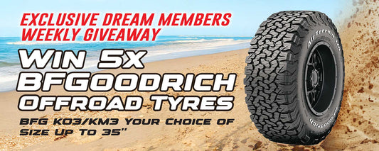 Win 5x BFGoodrich Off Road Tyres
